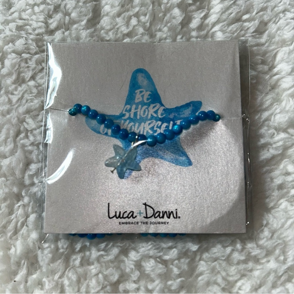 Luca + Danni Starfish Beaded Anklet NEW